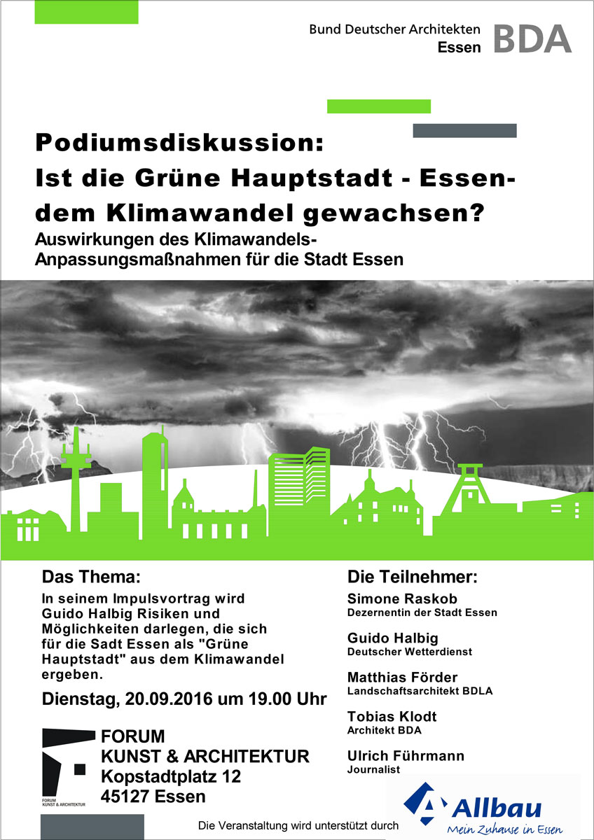 Ist die Grüne Hauptstadt - Essen - dem Klimawandel gewachsen